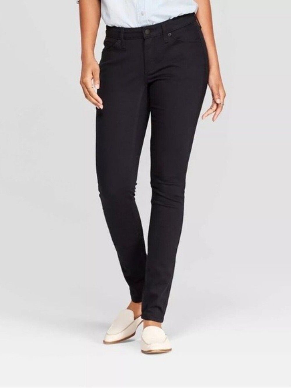 NEW Universal Thread Black Skinny Jeans Curvy Long Stretch Size 8 Smooth Sculpt